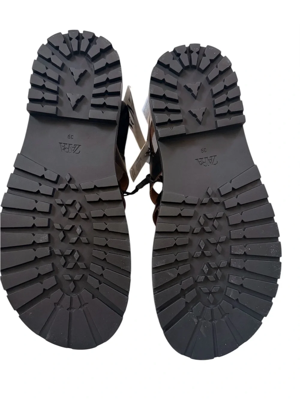 Zara Black Strappy Leather Sandals - Picture 4 of 4